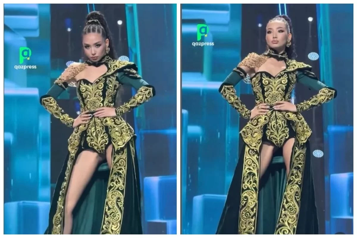 "Купальник киіп тұр": Әлем аруы байқауына қатысқан қазақ қызының ұлттық киімі сынға ұшырады