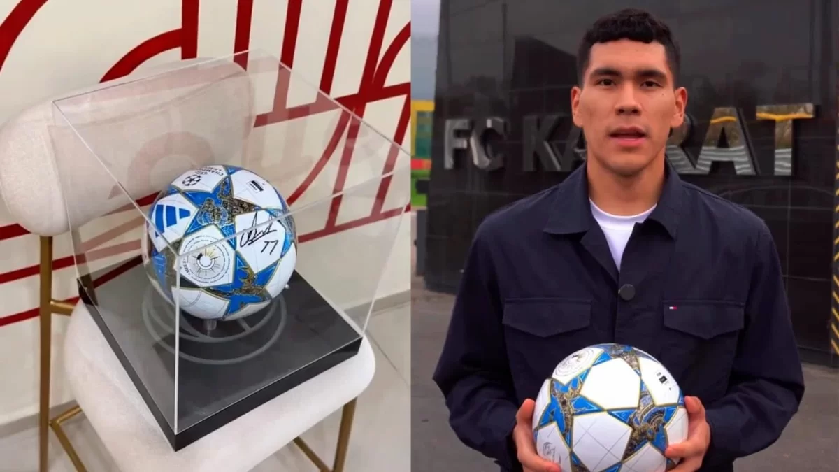 Темірлан Анарбековтің қолтаңбасы бар доп 12 миллион теңгеге сатылды