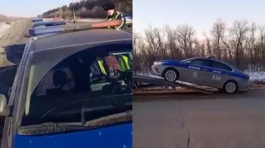 Жүргізуші полицейлерді жауапқа тартты (ВИДЕО)