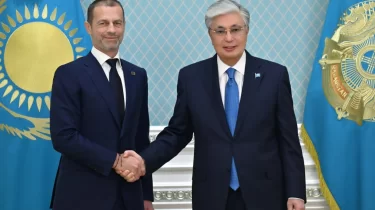 Мемлекет басшысы UEFA президенті Александер Чеферинді қабылдады