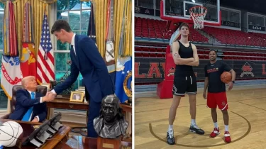 Баскетбол алыбы Дональд Трампты таңғалдырды (ВИДЕО)