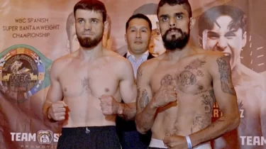 Қазақстандық чемпион салмақ өлшеу рәсімінен өтіп, мексикалық қарсыласымен көз арбасты (ВИДЕО)