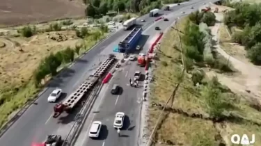 Тараз – Шымкент тасжолындағы көлік қозғалысы толық қалпына келтірілді (ВИДЕО)