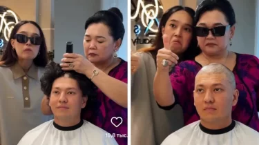 Жанар Айжанова күйеубаласының шашын тақырлап алып тастады (ВИДЕО)