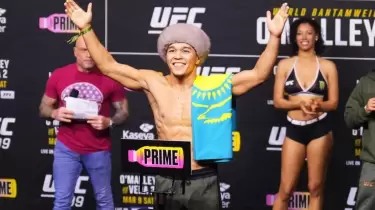 Асу Алмабаев UFC-де көз арбасу рәсіміне қатысты (ВИДЕО)