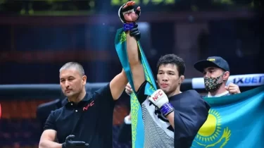 Қазақстандық файтер Шымкентте "жыл нокаутын" жасап, чемпиондық белбеу тақты (ВИДЕО)