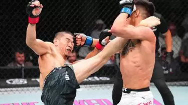 Асу Алмабаев UFC-де бесінші жеңісіне жетті (ВИДЕО)