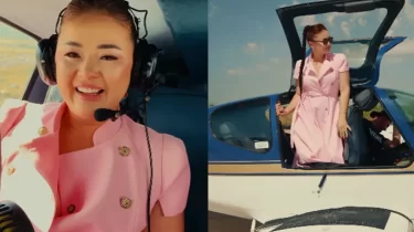 "Жүрегім дүрсілдеп тұр": Мөлдір Мұқанова ұшақта көз жасына ерік берді (ВИДЕО)