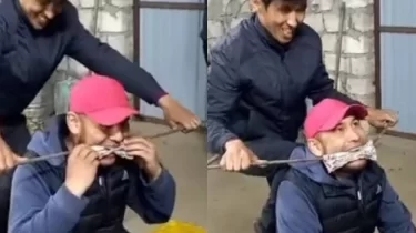 Тісімен темір майыстырған қызылордалық жігіт желіні шулатты (ВИДЕО)