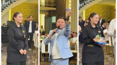 Той қонақтары даяшының туған күніне күтпеген сый жасады (ВИДЕО)