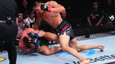 Қазақстандық "Супер Саян" UFC-дегі алғашқы жекпе-жегін нокаутпен аяқтады (ВИДЕО)