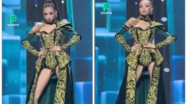 "Купальник киіп тұр": Әлем аруы байқауына қатысқан қазақ қызының ұлттық киімі сынға ұшырады