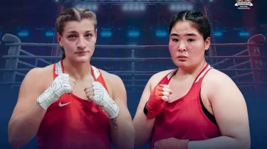 Әйелдер арасында ауыр салмақтың чемпионын нокдаун анықтады (ВИДЕО)