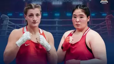 Әйелдер арасында ауыр салмақтың чемпионын нокдаун анықтады (ВИДЕО)