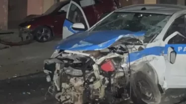 Бейнеуде көлік тізгіндеген жасөспірім патрульдік автомен соқтығысты (ВИДЕО)