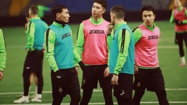 «Қайрат» Астанадағы ЧЛ матчы алдында ресми жаттығу өткізді (ВИДЕО)