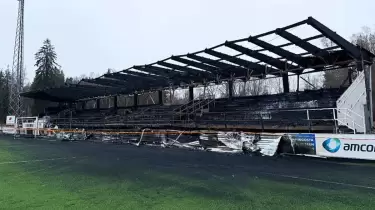 Фин жанкүйерлері стадионды өртеп жіберді (ВИДЕО)